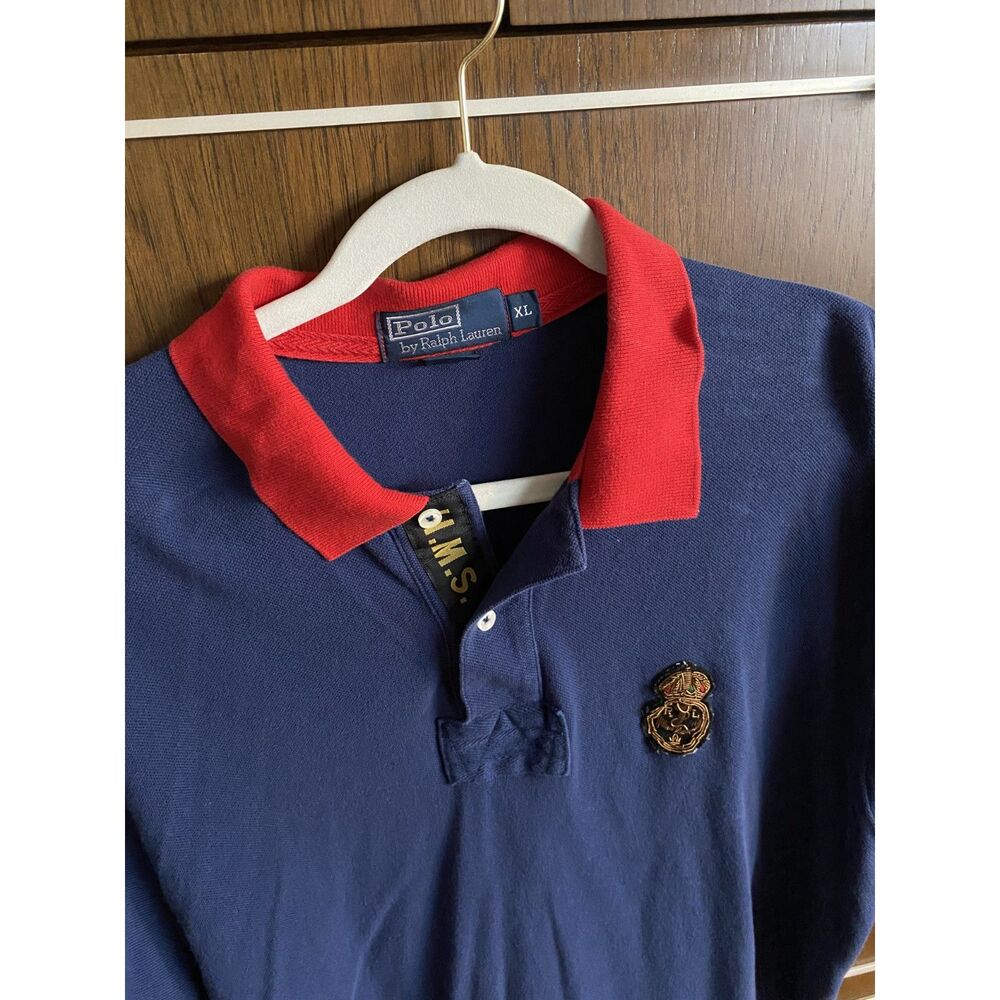 VINTAGE Men's XL Ralph Lauren POLO Metal Crest Anchor & Crown